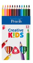 Farebné ceruzky, sada, trojhranné, hrubé, ICO "Creative kids", 12 rôznych farieb