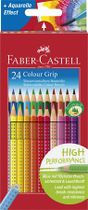 Farebné ceruzky, sada, trojuholníkový tvar, FABER-CASTELL "Grip 2001", 24 rôznych farieb