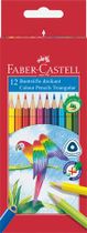 Farebné ceruzky, sada, trojuholníkový tvar, FABER-CASTELL "Papagáj", 12 rôznych farieb