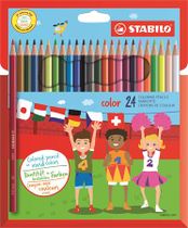 Farebné ceruzky, šesťhranné, STABILO "Color", 24 rôznych farieb