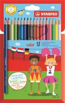Farebné ceruzky, šesthranný tvar, STABILO "Color", 18 rôznych farieb