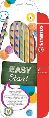 Farebné ceruzky, trojuholníkový tvar, pre ľavákov, STABILO "EasyColours", 6 rôznych farieb