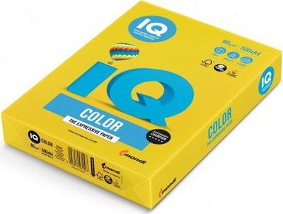 Farebný papier IQ color intenzívne žltý IG50, A4 160g