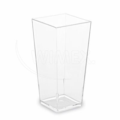 Fingerfood pohárik (PS) hranatý číry 40 x 40 x 82 mm 85ml [40 ks]