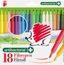 Fixky, sada, 1 mm, antibakteriálne, ICO "Ježko 300", 18 rôznych farieb