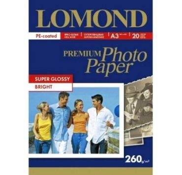 Fotopapier, extra lesklý 260g/m2, A3/20 ks, Bright, (Lomond)