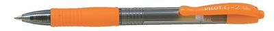 Gélové pero, 0,32 mm, tlačidlový systém ovládania, PILOT "G-2", oranžové