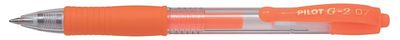 Gélové pero, 0,37 mm, stláčací mechanizmus, PILOT "G-2 Neon", marhuľová