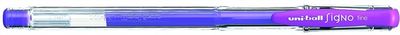 Gélové pero, 0,4 mm, s  uzáverom, UNI "UM-100 Signo Fine", fialové