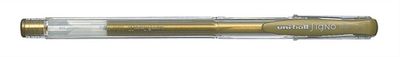 Gélové pero, 0,4 mm, s  uzáverom, UNI "UM-100 Signo Fine", zlaté