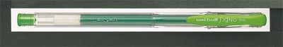 Gelové pero, 0,4 mm, s vrchnákom, UNI "UM-100 Signo Fine", svetlozelené