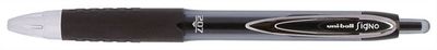 Gélové pero, 0,4 mm, tlačidlový systém ovládania, UNI "UMN-207", čierne