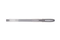 Gélové pero, 0,5 mm, s uzáverom, UNI "UM-120", metalické strieborné