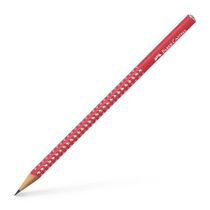 Grafitová ceruzka, B, trojhranný tvar, FABER-CASTELL "Sparkle", červená