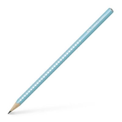 Grafitová ceruzka, B, trojhranný tvar, FABER-CASTELL "Sparkle Pearl", perleťovo tyrkysová