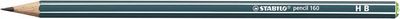 Grafitová ceruzka, HB, šesťhranná, neónové telo, STABILO "160", zelená