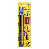 Grafitová ceruzka, HB, šesťhranná, so strúhadlom a gumou, STAEDTLER 