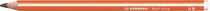 Grafitová ceruzka, HB, trojuholníková, hrubá, STABILO "Trio thick", oranžová