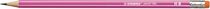 Grafitová ceruzka s gumou, HB, šesťhranná, neónové telo, STABILO "160", ružová