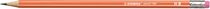 Grafitová ceruzka s gumou, HB, šesťhranná, neónové telo, STABILO "160", oranžová