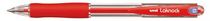 Guličkové pero, 0,2 mm, tlačidlový systém, UNI "SN-100", červené