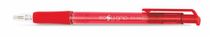 Guličkové pero, 0,4 mm, tlačidlový systém ovládania, FLEXOFFICE "EasyGrip", červené