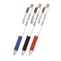 Guličkové pero, 0,4 mm, tlačidlový systém ovládania, rôzne farby tela, FLEXOFFICE "Senior", modré