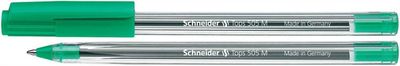 Guličkové pero, 0,5 mm, s uzáverom, SCHNEIDER "Tops 505 M", zelené