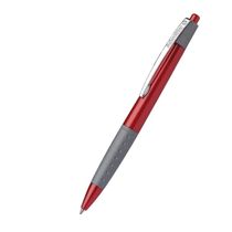 Guličkové pero, 0,5 mm, tlačidlový systém ovládania, SCHNEIDER "LOOX", červené