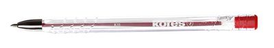 Guličkové pero, 0,7 mm, s uzáverom, KORES "K11-M", červené
