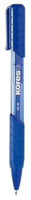 Guličkové pero, 0,7 mm, tlačidlový systém ovládania, KORES "K6-M", modré