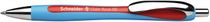Guličkové pero, 0,7 mm, tlačidlový systém ovládania, SCHNEIDER "Slider Rave", červené