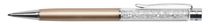 Guličkové pero, s kryštálom SWAROVSKI®, s bielymi kryštálmi, 14 cm, ART CRYSTELLA, zlaté