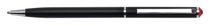 Guličkové pero, s kryštálom SWAROVSKI®, s light siam červeným kryštálom,  13 cm, ART CRYSTELLA, čierne