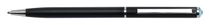 Guličkové pero, s kryštálom SWAROVSKI®,  s modrým kryštálom,  13 cm, ART CRYSTELLA, čierne