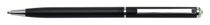 Guličkové pero, s kryštálom SWAROVSKI®, s peridot zeleným kryštálom,  13 cm,  ART CRYSTELLA, čierne