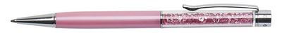 Guličkové pero, s kryštálom SWAROVSKI®, s ružovými kryštálmi, 14 cm, ART CRYSTELLA, ružové