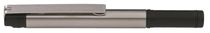 Guľôčkové pero, 0,24 mm, s vrchnákom, nehrdzavejúca oceľ, čierna farba tela, ZEBRA "F301 Compact", modrá