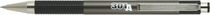 Guľôčkové pero, 0,24 mm, stláčací mechanizmus, antracitové telo, ZEBRA "F301A", modrá