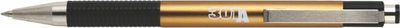 Guľôčkové pero, 0,24 mm, stláčací mechanizmus, farba tela: šampanské, ZEBRA "F301A", modrá