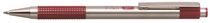 Guľôčkové pero, 0,24 mm, stláčací mechanizmus, nehrdzavejúca oceľ, telo bordovej farby, ZEBRA "F301", modrá