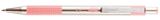 Guľôčkové pero, 0,24 mm, stláčací mechanizmus, nerezová oceľ, farba tela: pastelová ružová, ZEBRA 