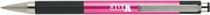 Guľôčkové pero, 0,24 mm, stláčací mechanizmus, ružové telo, ZEBRA "F301A", modrá