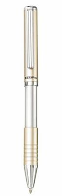 Guľôčkové pero, 0,24 mm, teleskopické, farba tela: šampanské, ZEBRA "SL-F1", modrá