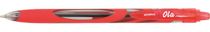 Guľôčkové pero, 0,27 mm, stláčací mechanizmus, ZEBRA "OLA", červená
