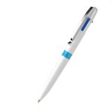 Guľôčkové pero, 0,5 mm, stláčací mechanimus, 4-farebné, SCHNEIDER 