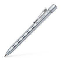 Guľôčkové pero, 0,5 mm, stláčací mechanizmus, FABER-CASTELL "Grip-2011", strieborná