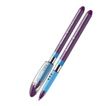 Guľôčkové pero, 0,7 mm, s vrchnákom, SCHNEIDER "Slider Basic XB", fialová
