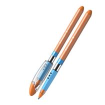Guľôčkové pero, 0,7 mm, s vrchnákom, SCHNEIDER "Slider Basic XB", oranžová