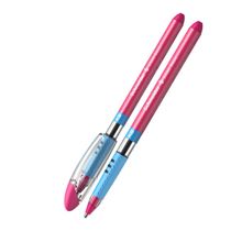 Guľôčkové pero, 0,7 mm, s vrchnákom, SCHNEIDER "Slider Basic XB", ružová